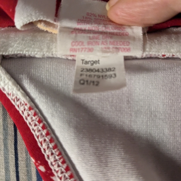 XHILARATION Red White and Blue Strapless Swimming Bra Size M - Picture 14 of 15